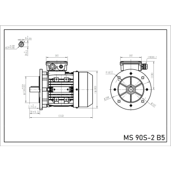 Silnik elektryczny 1,5kW 2800 obr/min. 90 B5